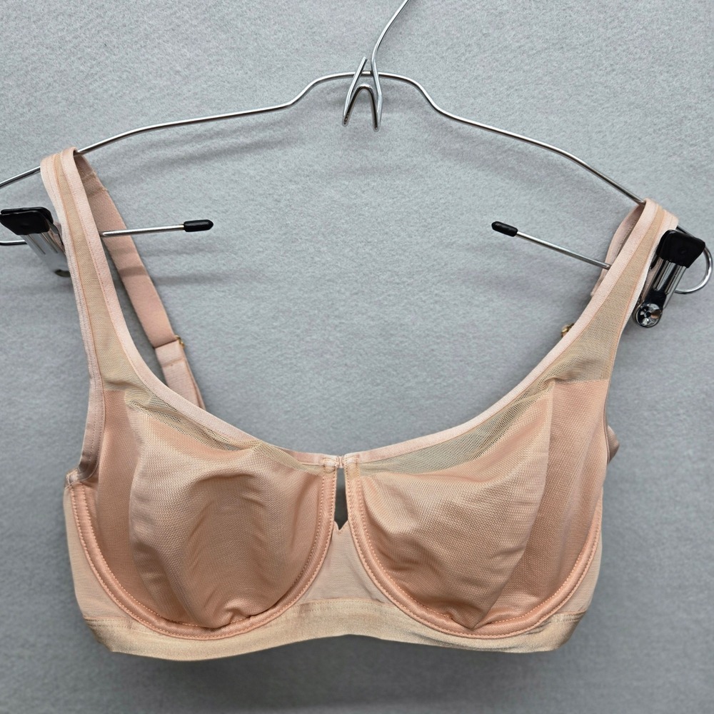 Soma Unbelievable Lift Scoop Balconette Underwire Bra 34DD Soft Pink Tan EUC